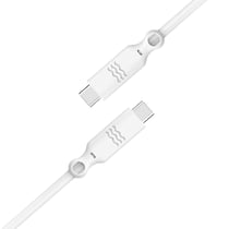 JUST GREEN Câble de Charge et Synchronisation USB-C / USB-C 1.2 mètre 3A 60W Blanc