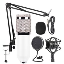 Microphone Rose Haute Qualité Pour Studio Enregistrement Et Podcasting Blanc YONIS