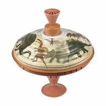 Toupie a pression en metal Dinosaure