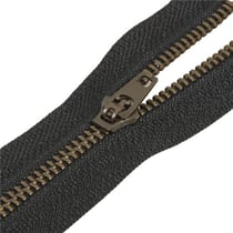 Fermeture en Métal non séparable spéciale poche - noir