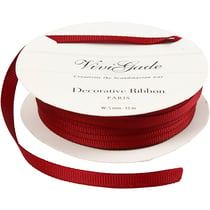 Ruban décoratif, L : 6 mm, rouge, 15 m/ 1 rouleau