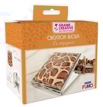 Kit cadeau Miroir de sac à décorer La voyageuse (Fimo)