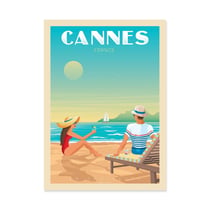 Affiche 50x70 cm - Cannes - Olahoop Travel Posters