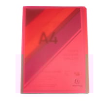 Protège-documents en polypropylène semi rigide Chromaline 80 vues - A4 - Rouge - x 12 - Exacompta