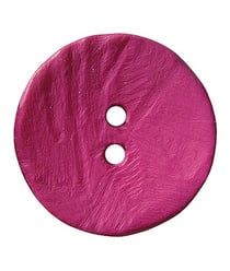 Carte de 1 bouton rond imitation bois 2 trous 30mm - Prym Fuchsia Rose