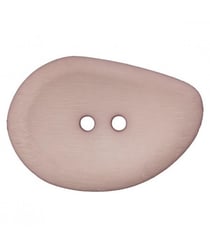Carte de 1 bouton navette beige 2 trous 54mm - Union Knopf Marron