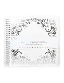 Album de scrapbooking à spirale 30cm x 30cm - 40 pages blanches