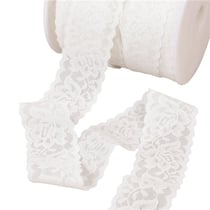 Bobine 25m élastique lingerie facon dentelle blanc 30mm