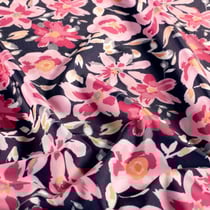 Tissu Lycra maillot de bain Lyssa sur fond Bleu marine - Au mètre