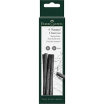 Lot de 5 Blister de 6 fusains naturels Pitt FABER-CASTELL - 6-11mm