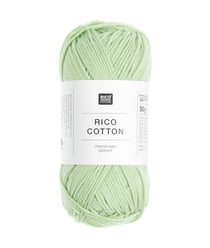 Coton à tricoter ou à crocheter Rico Cotton - Rico Design 604 Vert Clair