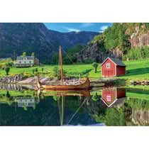 Puzzle bateau viking - drakkar 1500 pieces - collection paysage du danemark - educa - 18006