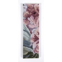 Kit Broderie Point de Croix Marque Page Les Pivoines