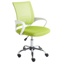 Chaise de Bureau Vert Citron en Tissu Pivotante Réglable en Hauteur et Siège de Bureau