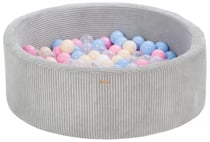 Piscine à balles 200 balles 90 cm bleu clair, rose clair, cappuccino - Velinda