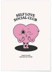 Affiche Self Love Social Club | A3 : 29,7x42cm
