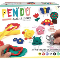 Graine Créative - Pen'do Pâte à modeler crayon de couleur Kit 6 couleurs + accessoires