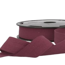 Bobine 50m sergé coton Prune