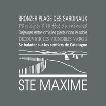 Tableau sur toile Sainte-Maxime gris 30x30 cm