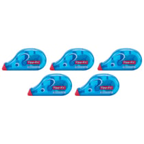 Ruban correcteur - TIPP-EX - Pocket Mouse - 4,2 mm x 10 m - Lot de 5 - Bleu translucide