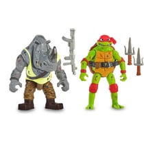 Figurine à jouer - Giochi Preziosi - Tortues Ninja - Raphael et Rocksteady - 12 cm