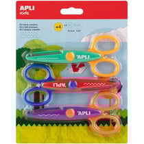 Ciseaux créatifs - Dentelés, vagues et zig-zag - 3 paires - Enfant - 13,5cm - Sécurité - Dès 4 ans - Loisirs créatifs