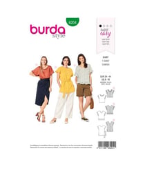 Patron Burda 6204 Tee-Shirt blouse femme réversible - du 36 au 46 taille n°FR 36-46