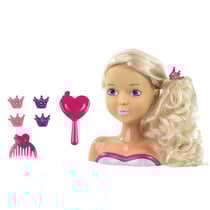 Tête à coiffer et a maquiller blonde ma belle princesse 21 cm - bayer design - poupée et accessoires