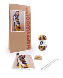 Kit Tricot Echarpe 1er projet Crush INDIGO / MIEL TU