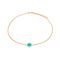 Collier Hexalia en pierres Turquoise