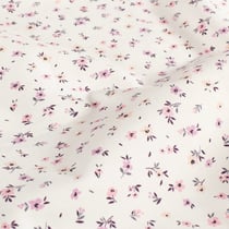 Tissu Jersey Coton Petites fleurs Léony sur fond Blanc