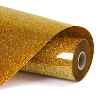 LOKLiK – Vinyle Thermocollant Pailleté – Or – 30.5 x 90 cm