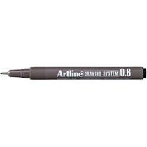 Stylo feutre d'écriture - Pointe ogive 0,8 mm - ARTLINE - Noir - Drawing System