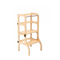 Tour d'apprentissage - table Step'n'Sit bois fermoirs laiton