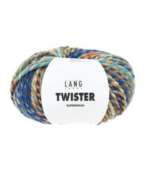 Pelote Twister 100g — Laine Vierge Chunky — Lang Yarns 05 Marine/vert/orange