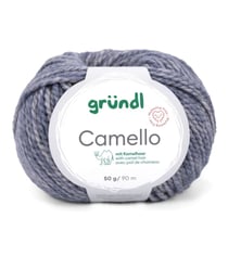 Pelote de Laine Mérinos et Chameau CAMELLO de Gründl – Fil Naturel Doux et Thermorégulateur 06 Bleu