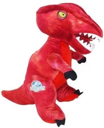 Peluche dinosaure t-rex geant rouge 53 cm - tyrannosaure - jurassic world - grande peluche dino licence