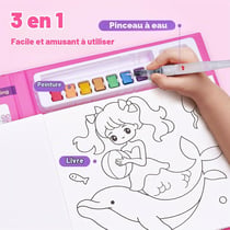 Livre de coloriage à l'eau JoyCat - Princesse - 4 à 8 ans