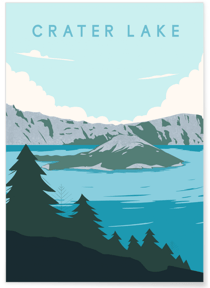 Affiche Crater Lake | A3 : 29,7x42cm
