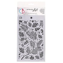 Pochoir plastique souple réutilisable 24 x 14.5 cm Ciao Bella AUTUMN LEAVES 56