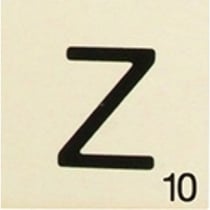 Grande lettre en bois façon scrabble 10 cm Lettre Z