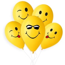 5 Ballons Smile Ø33cm