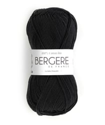 Pelote 100% COTON BIO - Bergère de France NOIR