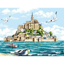 Princesse - Canevas antique Le mont Saint Michel 50x65cm
