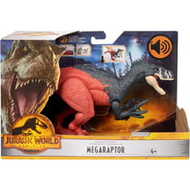 Coffret dinosaure megaraptor - articule et sonore - dino dominion - jurassic world - mattel hgp79