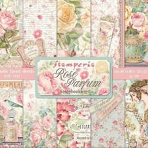 10 papiers scrapbooking 30 x 30 cm STAMPERIA ROSE PARFUM