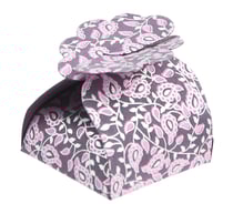 Boite en papier Florets Taj 5 pièces Prune