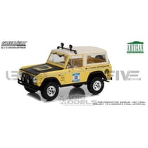 Voiture Miniature de Collection - GREENLIGHT COLLECTIBLES 1/18 - FORD Bronco - Rebelle Rallye 1969 - Yellow / Black - 19131
