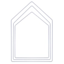3 Anneaux en métal maison blanc - 20, 25 et 30 cm