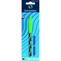 Stylo plume SCHNEIDER Voyage - Encre bleue - Plume M - 1 pièce + 2 cartouches